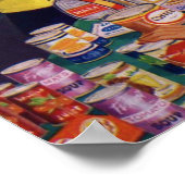 Winkelen  detailhandel met Retro Grocery Poster (Hoek)