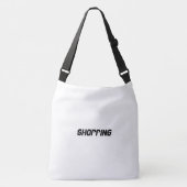 Winkelen Gedrukt Zwart Kleur Tekst Bruidsmeisje ge Crossbody Tas (Voorkant)