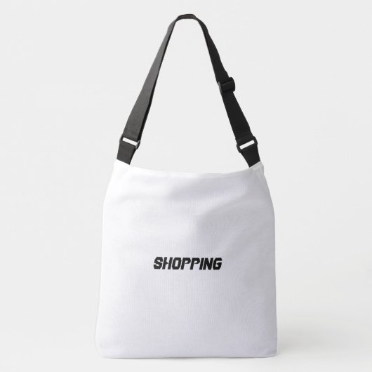 Winkelen Gedrukt Zwart Kleur Tekst Bruidsmeisje ge Crossbody Tas (Voorkant)