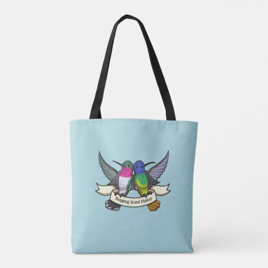 Winkelen Grootmeester Schattigee Hummingbirds & Ri Tote Bag (Achterkant)