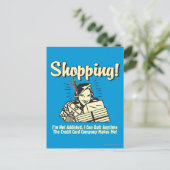 Winkelen: ik ben niet veroordeeld briefkaart (Staand voorkant)