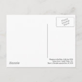 Winkelen in de regen briefkaart (Achterkant)