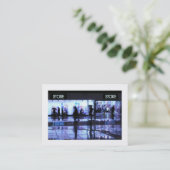 Winkelen in de regen visitekaartje (Staand voorkant)