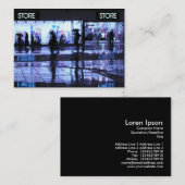 Winkelen in de regen visitekaartje (Voorkant / Achterkant)