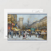 Winkelen in de Rue de St. Denis in Parijs Briefkaart (Voorkant / Achterkant)