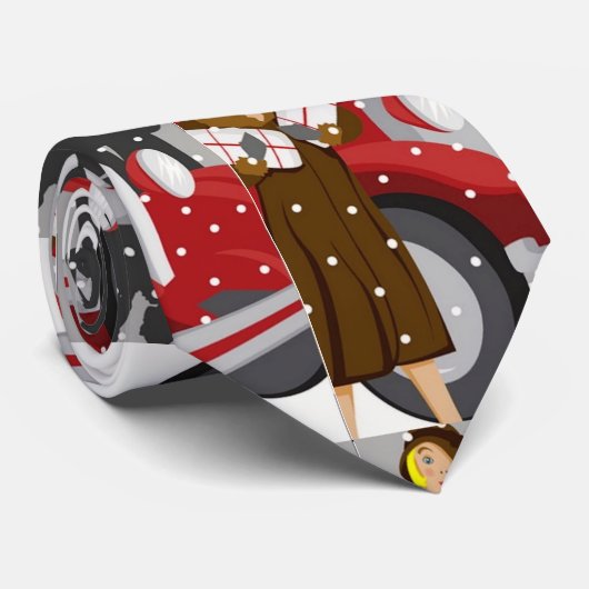 Winkelen in de sneeuw stropdas (Opgerold)