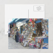 winkelen in een bazaar in Tunesië Briefkaart (Voorkant / Achterkant)