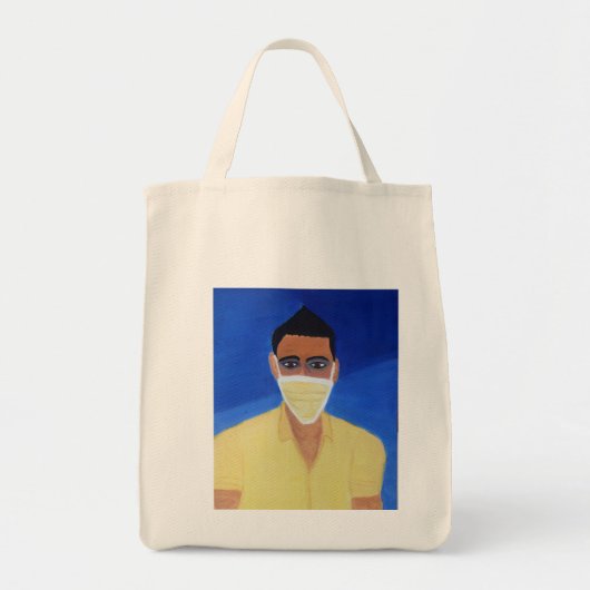 Winkelen in een pandemische wereld tote bag (Voorkant)