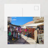 Winkelen in Nazare, Portugal Briefkaart (Voorkant / Achterkant)