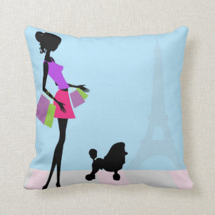 Winkelen in Parijs Decoratief Pillow Kussen