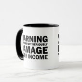 Winkelen is gelijk aan beschadigde Mok van inkomst (Voorkant links)