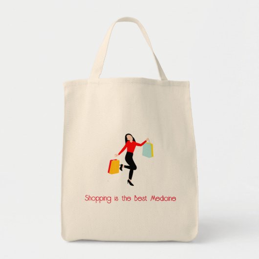Winkelen is het beste medicijn tote bag (Voorkant)