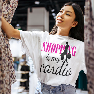 Winkelen is mijn cardio grafische afdruk (v1) t-shirt