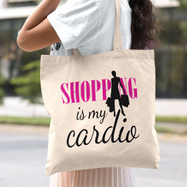 Winkelen is mijn cardio grafische afdruk (v1) tote bag