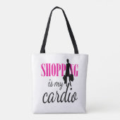 Winkelen is mijn cardio grafische afdruk (v1) tote bag (Achterkant)