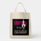 Winkelen is mijn cardio grafische afdruk (v2) tote bag (Achterkant)