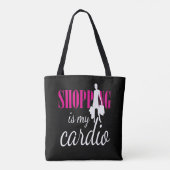 Winkelen is mijn cardio grafische afdruk (v2) tote bag (Achterkant)