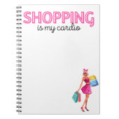 Winkelen is mijn Cardio Notitieboek (Voorkant)