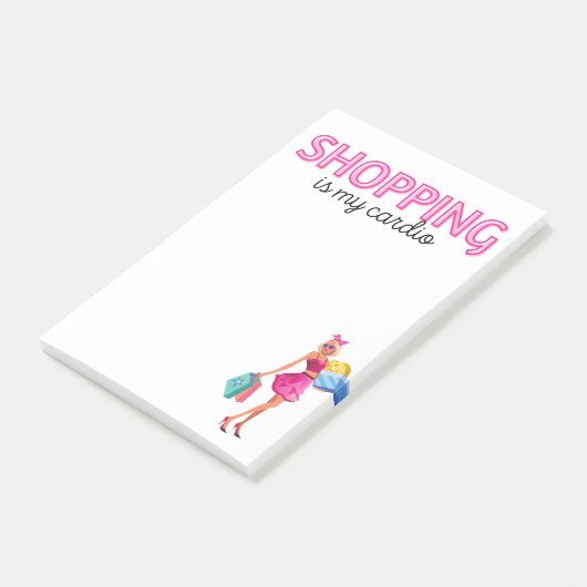 Winkelen is mijn Cardio Post-it® Notes (Schuin)