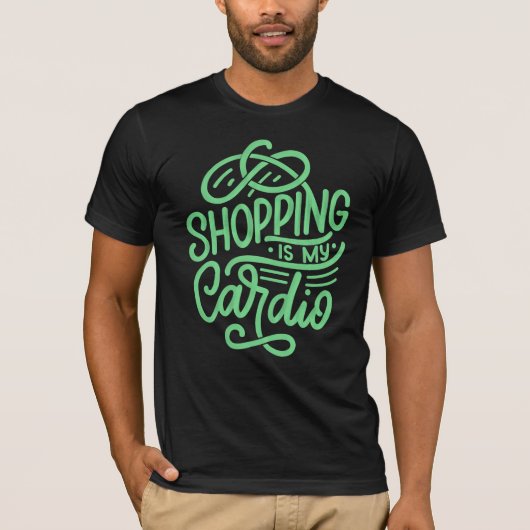 Winkelen is mijn cardio t-shirt (Voorkant)