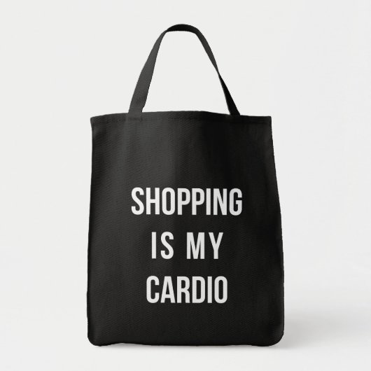 Winkelen is mijn hart op zwart tote bag (Voorkant)