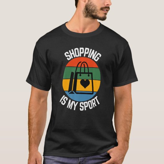 Winkelen is mijn sport, shopperventilatoren t-shirt (Voorkant)