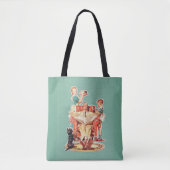 Winkelen Kruidenier Canvas tas Retro Groen (Voorkant)