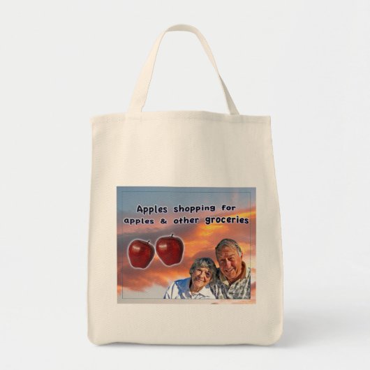 Winkelen met appels tote bag (Voorkant)