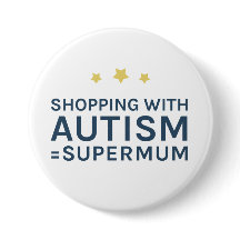 Winkelen met een rubberen supermum ronde badge