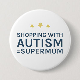 Winkelen met een rubberen supermum ronde badge button 7,6 cm