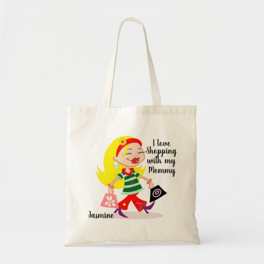 Winkelen met mijn mama tote bag (Voorkant)