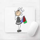 Winkelen met mobiele telefoon Mousepad Muismat (Met muis)