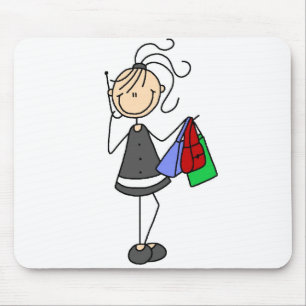 Winkelen met mobiele telefoon Mousepad Muismat