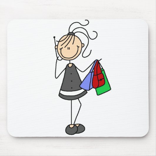 Winkelen met mobiele telefoon Mousepad Muismat (Voorkant)