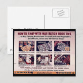 Winkelen met oorlogstribunaal twee briefkaart (Voorkant / Achterkant)