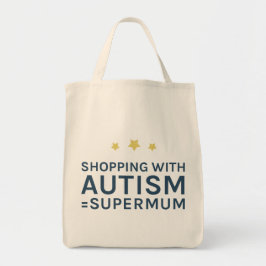 Winkelen met supermum-Tas voor autisme Tote Bag