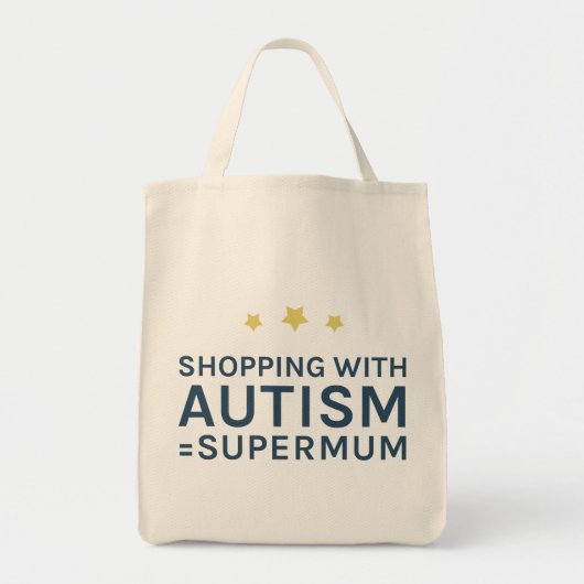 Winkelen met supermum-Tas voor autisme Tote Bag (Voorkant)