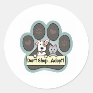 Winkelen niet voor cute Pet Dog Puppy Cat Kitten Ronde Sticker