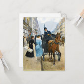 Winkelen op de Rue de la Paix, fijne kunst Kaart (Voorkant / Achterkant in situ)