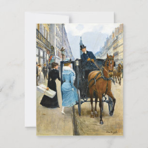Winkelen op de Rue de la Paix, fijne kunst Kaart