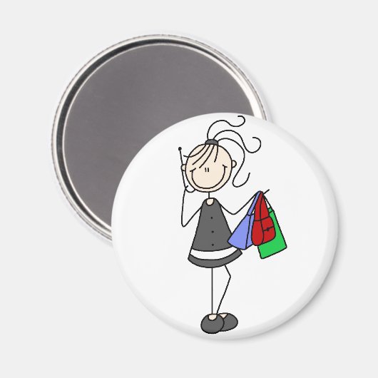 Winkelen op mobiele telefoon magneet (Voorkant / Achterkant)