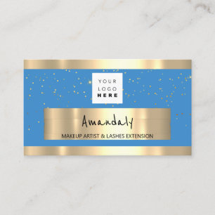 Winkelen QR CODE Logo lichtblauw en sterren Visitekaartje