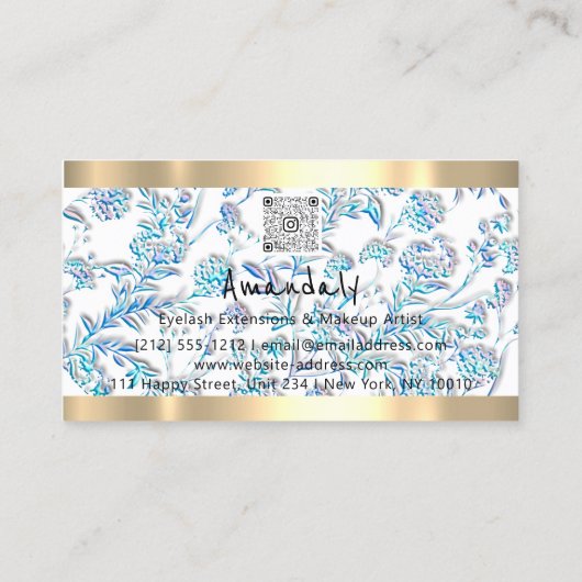 Winkelen QR CODE Logo metaalventilator Visitekaartje (Achterkant)