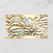 Winkelen QR CODE Logo metallisch goud, wit Visitekaartje (Achterkant)