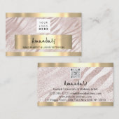 Winkelen QR CODE Logo Mettalollightroze Visitekaartje (Voorkant / Achterkant)