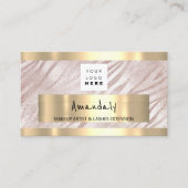 Winkelen QR CODE Logo Mettalollightroze Visitekaartje (Voorkant)