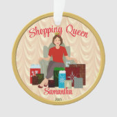 Winkelen Queen Acryl Ornament (voorkant)