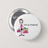 Winkelen Ronde Button 5,7 Cm (Voorkant /achterkant)