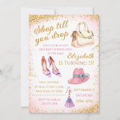 Winkelen Spree Verjaardag uitnodiging (Voorkant)