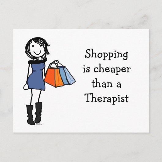 Winkelen tot je Briefkaart laat vallen Uitnodigen (Voorkant)